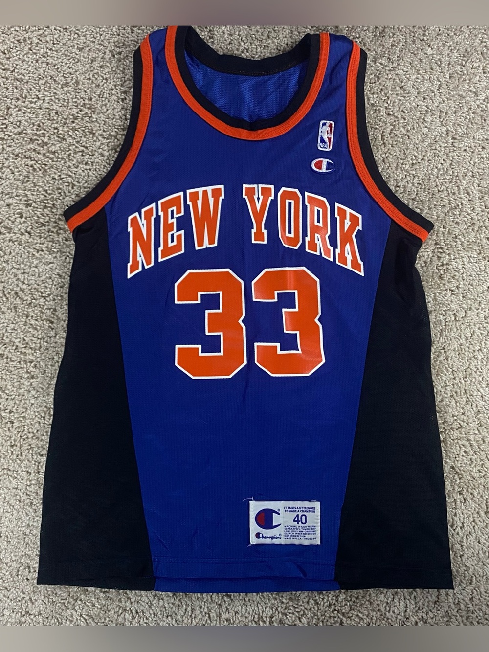 Champion NBA New York Knicks Patrick Ewing #33 Vintage Jersey 40 Vintage VTG